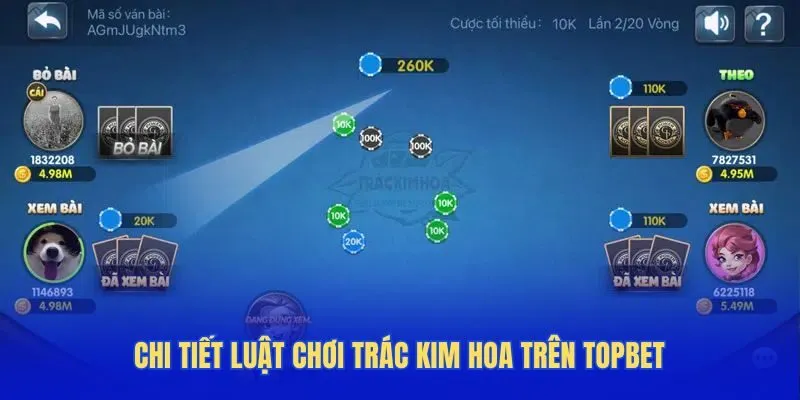 Chi tiết luật chơi trác kim hoa trên TOPBET